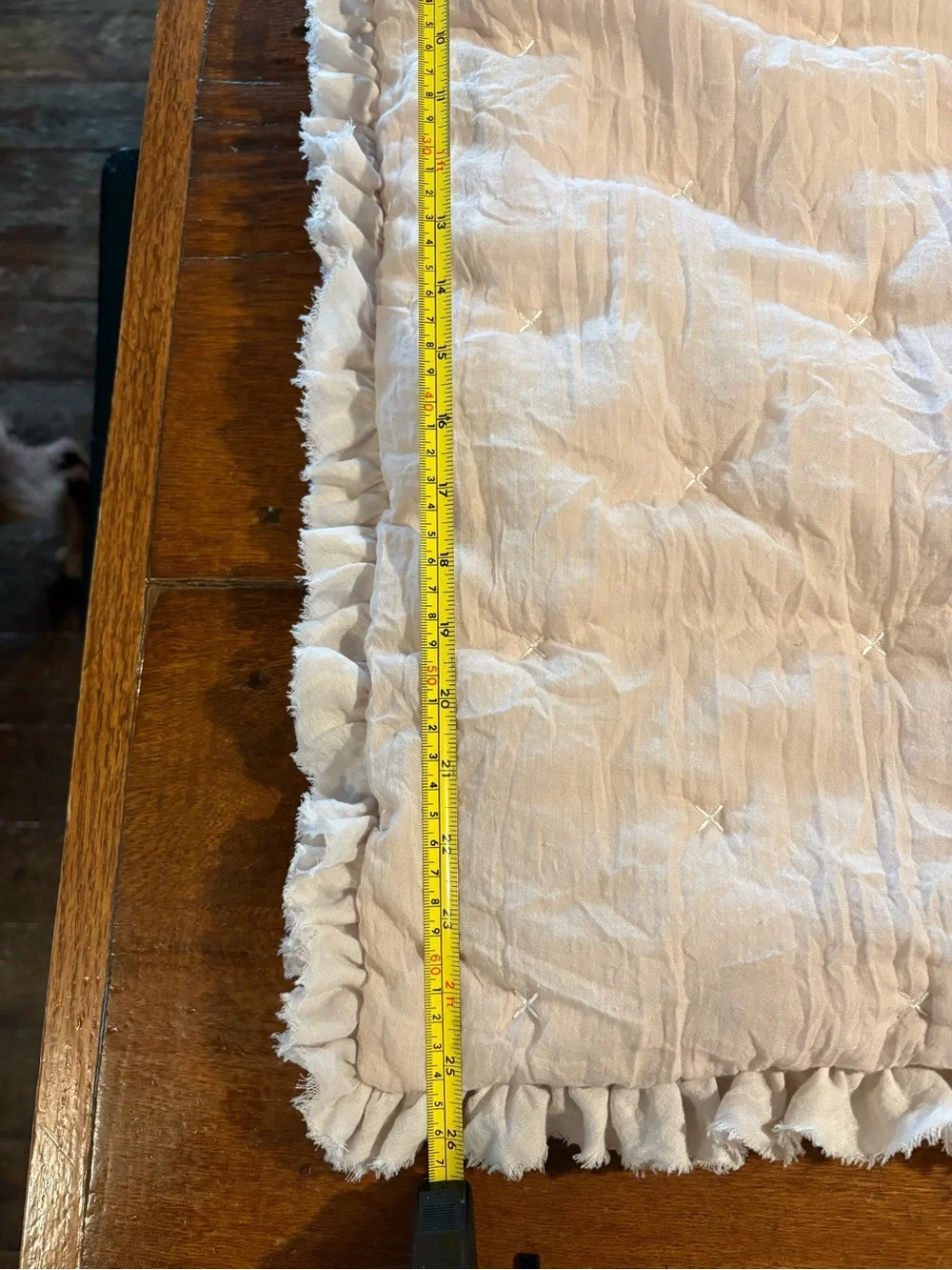 LC Lauren Conrad Set of Ruffled Quilted Euro Shams